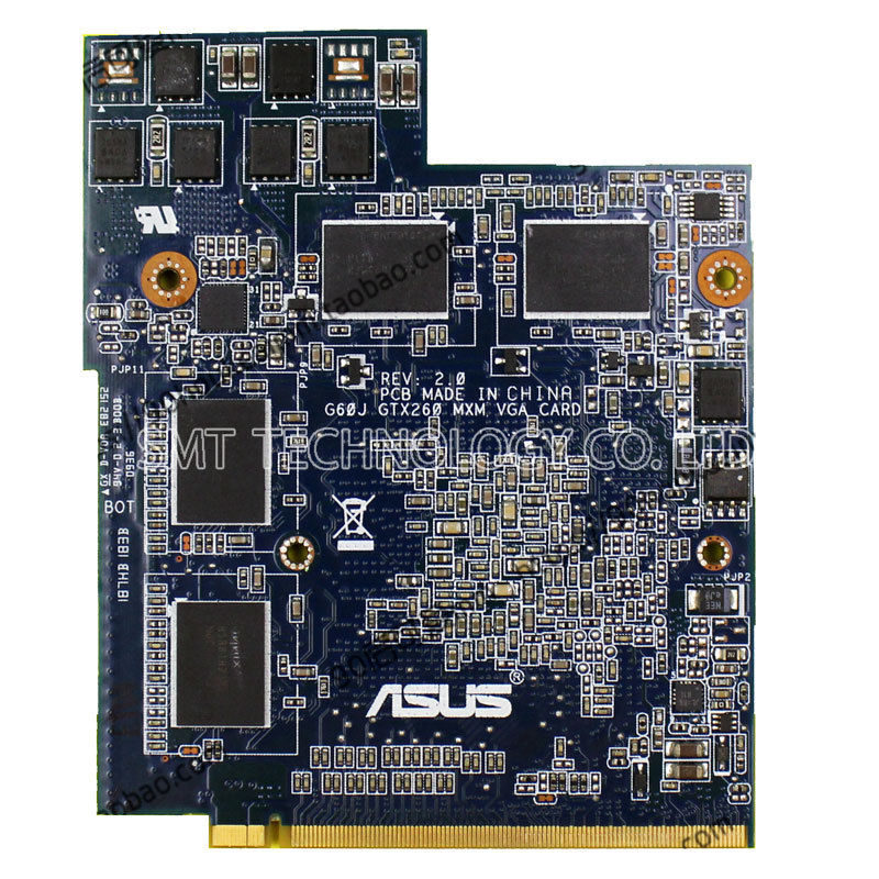 ASUS G51J G61J G60J GTX260M G92-751-B1 1GB Graphic Video Card 10